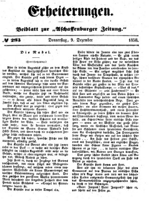 Erheiterungen (Aschaffenburger Zeitung) Donnerstag 9. Dezember 1858