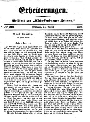 Erheiterungen (Aschaffenburger Zeitung) Mittwoch 24. August 1859