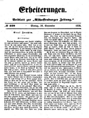 Erheiterungen (Aschaffenburger Zeitung) Montag 26. September 1859