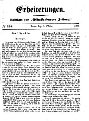 Erheiterungen (Aschaffenburger Zeitung) Donnerstag 6. Oktober 1859