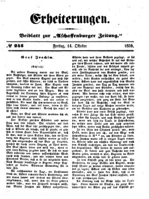 Erheiterungen (Aschaffenburger Zeitung) Freitag 14. Oktober 1859