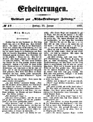 Erheiterungen (Aschaffenburger Zeitung) Freitag 20. Januar 1860
