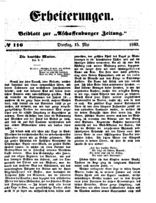 Erheiterungen (Aschaffenburger Zeitung) Dienstag 15. Mai 1860