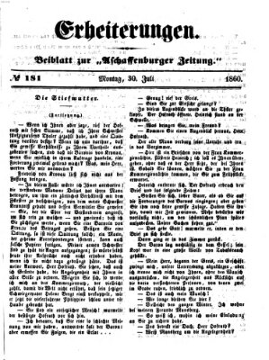 Erheiterungen (Aschaffenburger Zeitung) Montag 30. Juli 1860