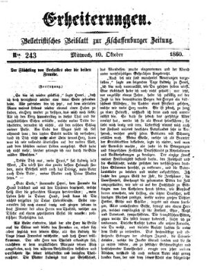 Erheiterungen (Aschaffenburger Zeitung) Mittwoch 10. Oktober 1860