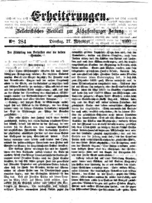 Erheiterungen (Aschaffenburger Zeitung) Dienstag 27. November 1860
