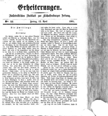 Erheiterungen (Aschaffenburger Zeitung) Freitag 12. April 1861