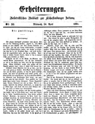 Erheiterungen (Aschaffenburger Zeitung) Mittwoch 24. April 1861