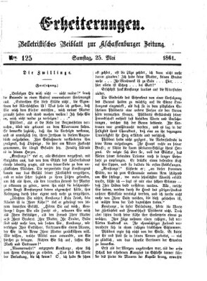 Erheiterungen (Aschaffenburger Zeitung) Samstag 25. Mai 1861