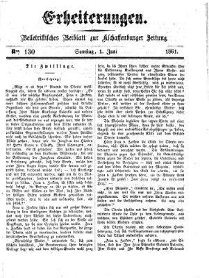 Erheiterungen (Aschaffenburger Zeitung) Samstag 1. Juni 1861
