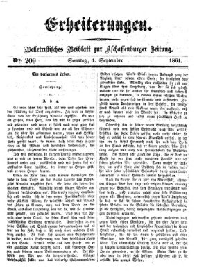 Erheiterungen (Aschaffenburger Zeitung) Sonntag 1. September 1861