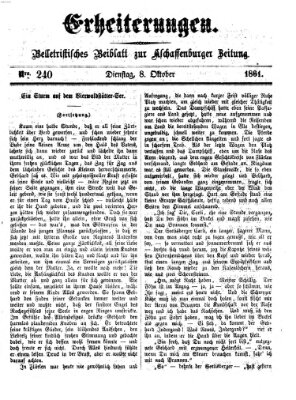 Erheiterungen (Aschaffenburger Zeitung) Dienstag 8. Oktober 1861