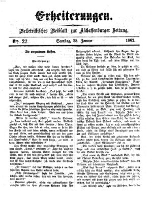 Erheiterungen (Aschaffenburger Zeitung) Samstag 25. Januar 1862
