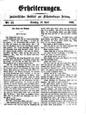Erheiterungen (Aschaffenburger Zeitung) Samstag 19. April 1862