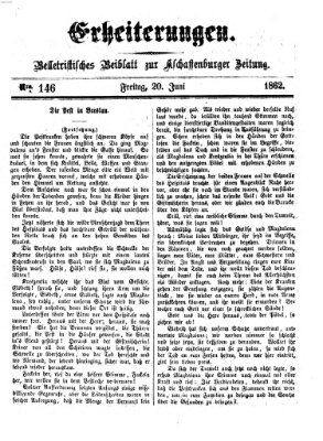 Erheiterungen (Aschaffenburger Zeitung) Freitag 20. Juni 1862