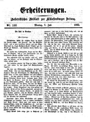 Erheiterungen (Aschaffenburger Zeitung) Montag 7. Juli 1862