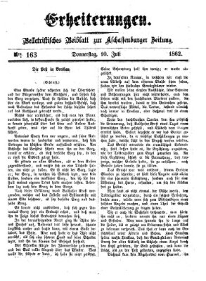Erheiterungen (Aschaffenburger Zeitung) Donnerstag 10. Juli 1862