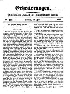 Erheiterungen (Aschaffenburger Zeitung) Montag 14. Juli 1862