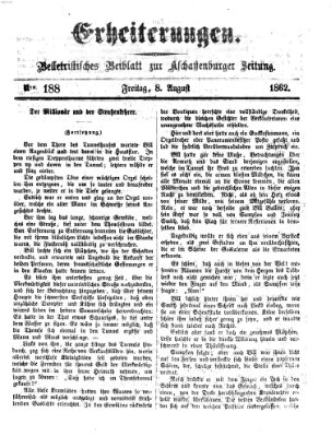 Erheiterungen (Aschaffenburger Zeitung) Freitag 8. August 1862