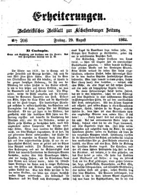 Erheiterungen (Aschaffenburger Zeitung) Freitag 29. August 1862