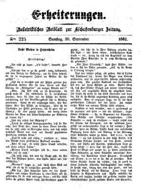 Erheiterungen (Aschaffenburger Zeitung) Samstag 20. September 1862