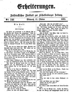 Erheiterungen (Aschaffenburger Zeitung) Mittwoch 15. Oktober 1862