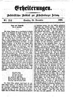 Erheiterungen (Aschaffenburger Zeitung) Samstag 29. November 1862