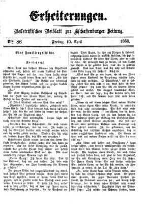Erheiterungen (Aschaffenburger Zeitung) Freitag 10. April 1863