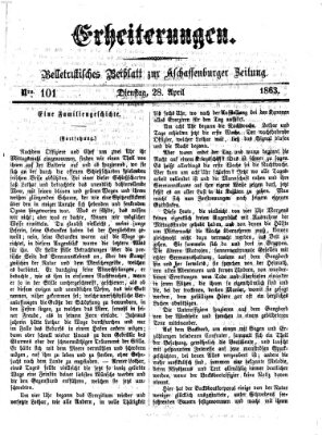 Erheiterungen (Aschaffenburger Zeitung) Dienstag 28. April 1863