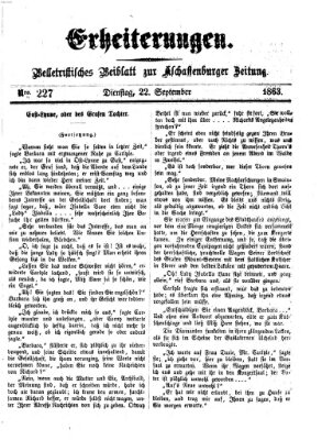 Erheiterungen (Aschaffenburger Zeitung) Dienstag 22. September 1863
