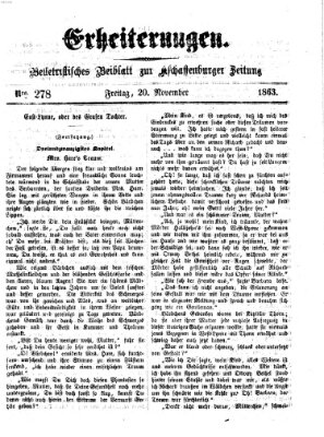 Erheiterungen (Aschaffenburger Zeitung) Freitag 20. November 1863