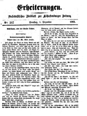 Erheiterungen (Aschaffenburger Zeitung) Dienstag 1. Dezember 1863