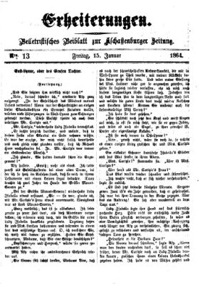 Erheiterungen (Aschaffenburger Zeitung) Freitag 15. Januar 1864