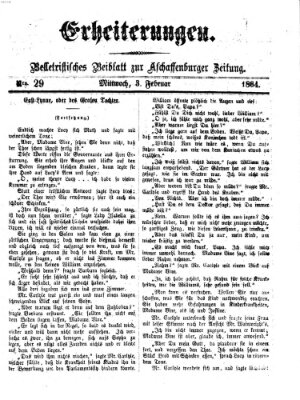 Erheiterungen (Aschaffenburger Zeitung) Mittwoch 3. Februar 1864
