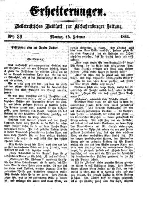 Erheiterungen (Aschaffenburger Zeitung) Montag 15. Februar 1864