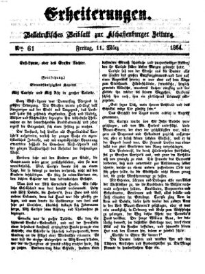 Erheiterungen (Aschaffenburger Zeitung) Freitag 11. März 1864