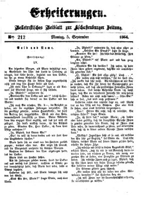 Erheiterungen (Aschaffenburger Zeitung) Montag 5. September 1864
