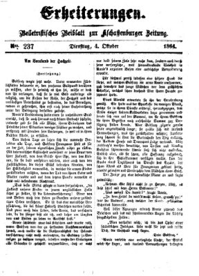 Erheiterungen (Aschaffenburger Zeitung) Dienstag 4. Oktober 1864