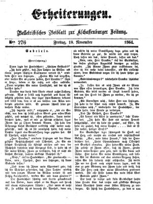 Erheiterungen (Aschaffenburger Zeitung) Freitag 18. November 1864
