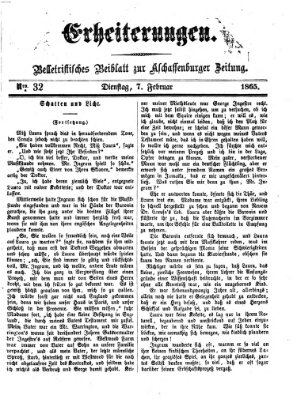Erheiterungen (Aschaffenburger Zeitung) Dienstag 7. Februar 1865