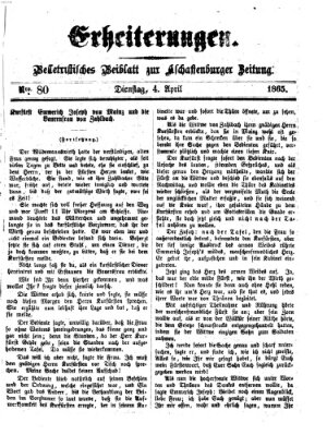 Erheiterungen (Aschaffenburger Zeitung) Dienstag 4. April 1865