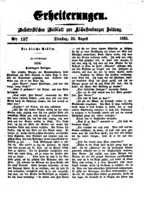 Erheiterungen (Aschaffenburger Zeitung) Dienstag 22. August 1865