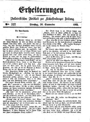 Erheiterungen (Aschaffenburger Zeitung) Dienstag 26. September 1865