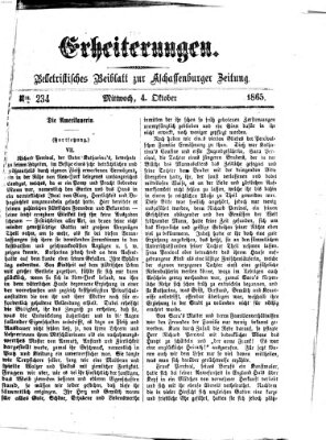 Erheiterungen (Aschaffenburger Zeitung) Mittwoch 4. Oktober 1865