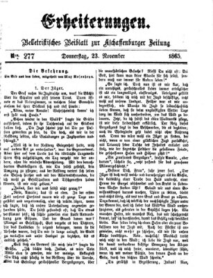 Erheiterungen (Aschaffenburger Zeitung) Donnerstag 23. November 1865