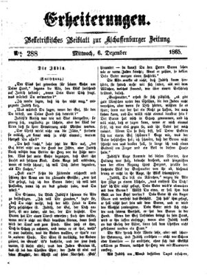 Erheiterungen (Aschaffenburger Zeitung) Mittwoch 6. Dezember 1865