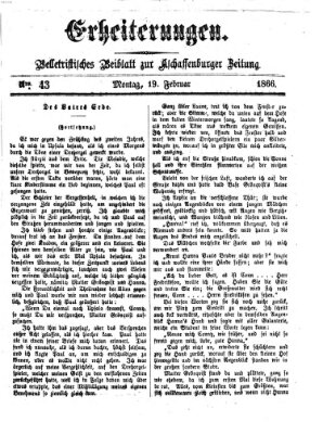 Erheiterungen (Aschaffenburger Zeitung) Montag 19. Februar 1866