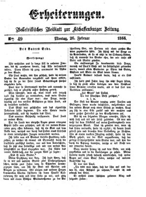 Erheiterungen (Aschaffenburger Zeitung) Montag 26. Februar 1866