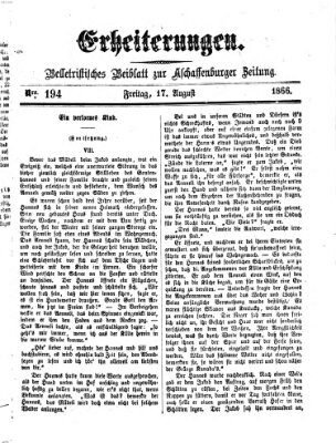 Erheiterungen (Aschaffenburger Zeitung) Freitag 17. August 1866