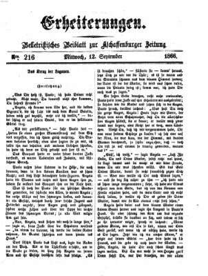 Erheiterungen (Aschaffenburger Zeitung) Mittwoch 12. September 1866